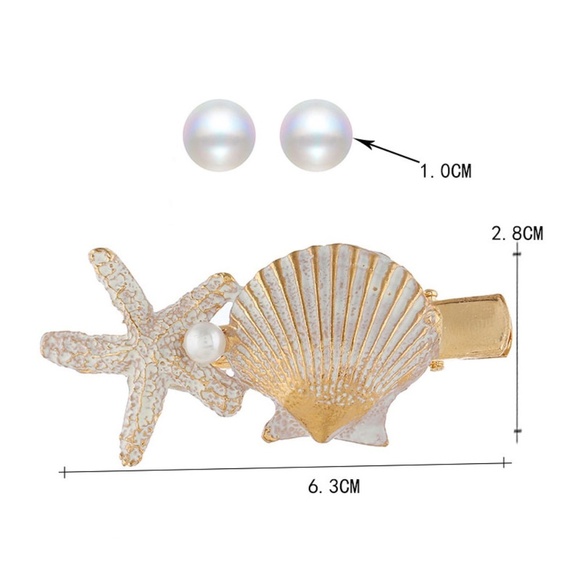 **FAY* 3-Pc Purple Shell x Starfish & Pearl Stud Earring Set - Picture 3 of 4